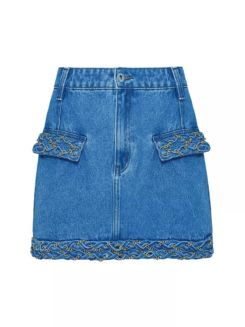 Braided Denim Miniskirt product image