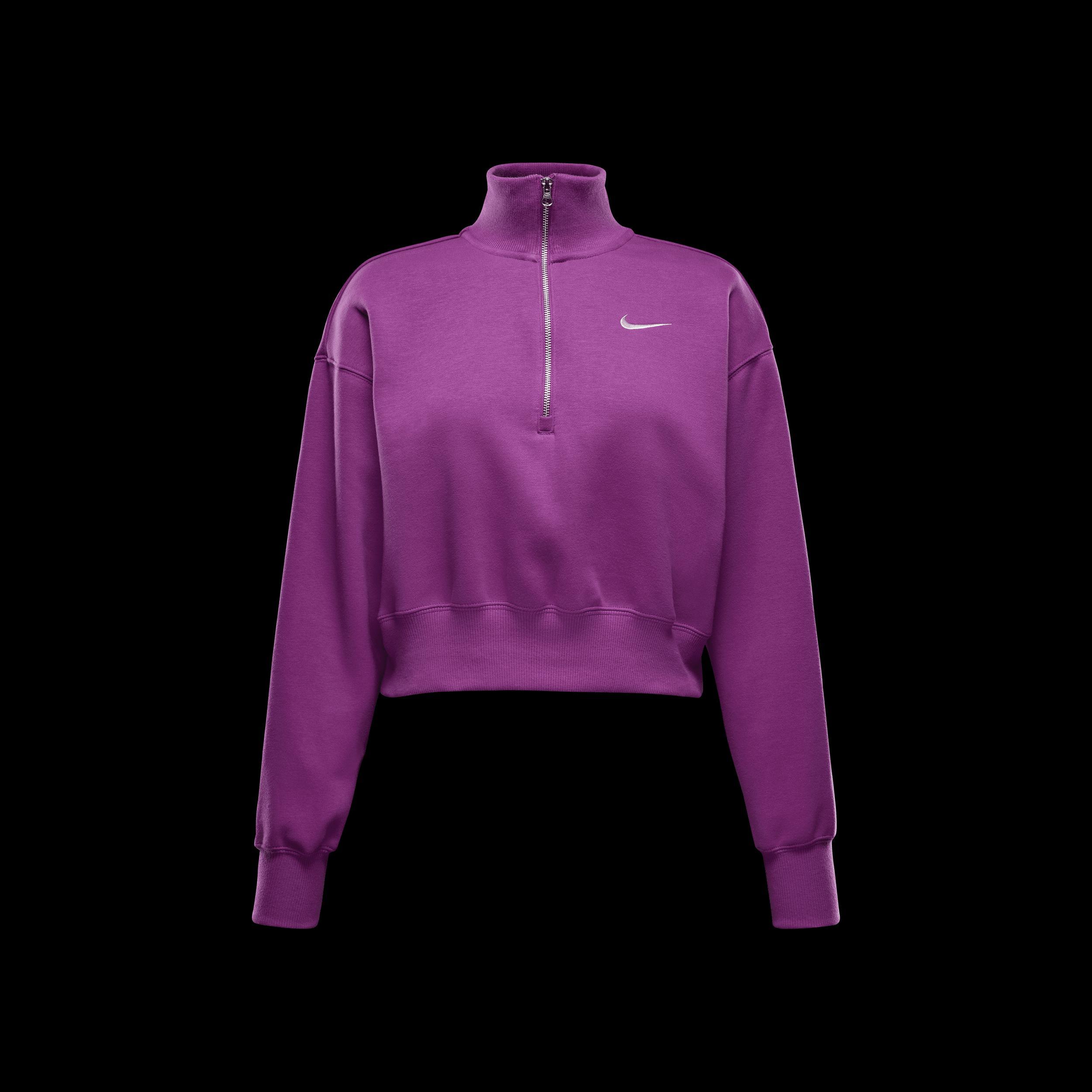 Womens Nike Sportswear Phoenix Fleece 1/2-Zip Cropped Sweatshirt Product Image