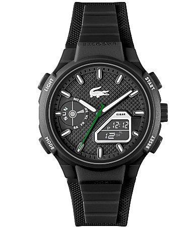 Lacoste Mens LC33 Ana-Digi Black Silicone Strap Watch Product Image