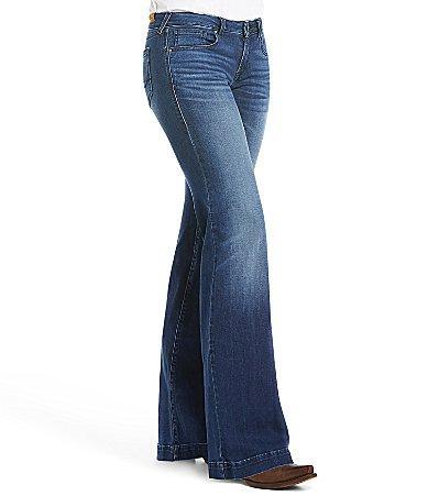 Ariat Kelsea Mid Rise 5-Pocket Stretch Wide Leg Jeans Product Image