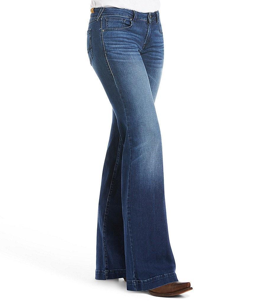 Ariat Kelsea Mid Rise 5-Pocket Stretch Wide Leg Jeans product image