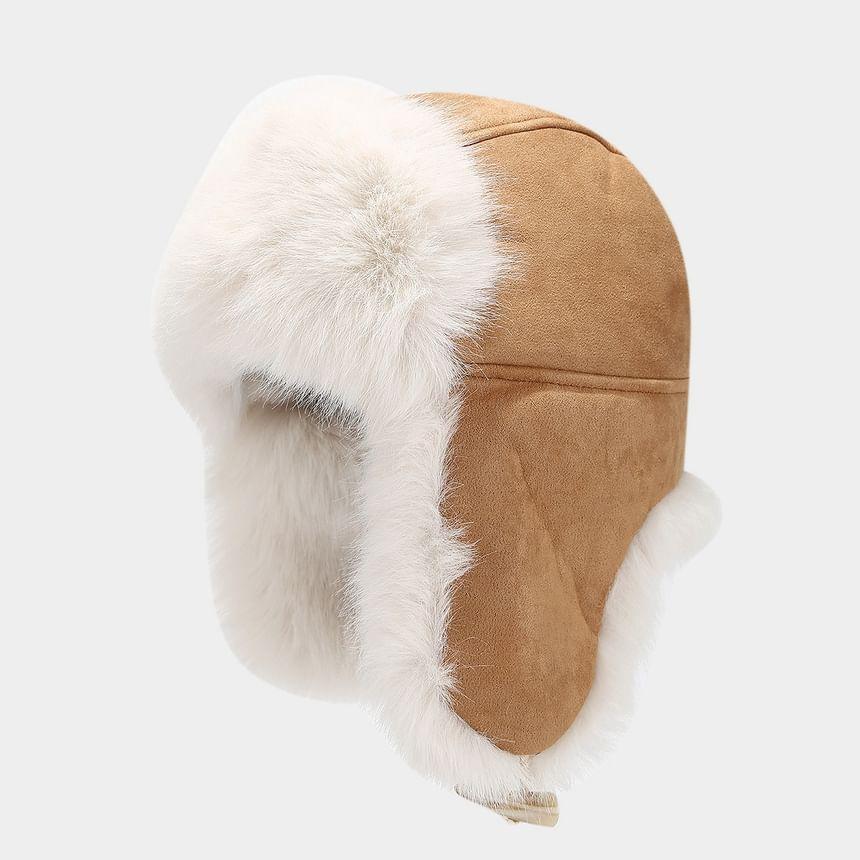 Fluffy Trapper Hat With Ear Flap Product Image