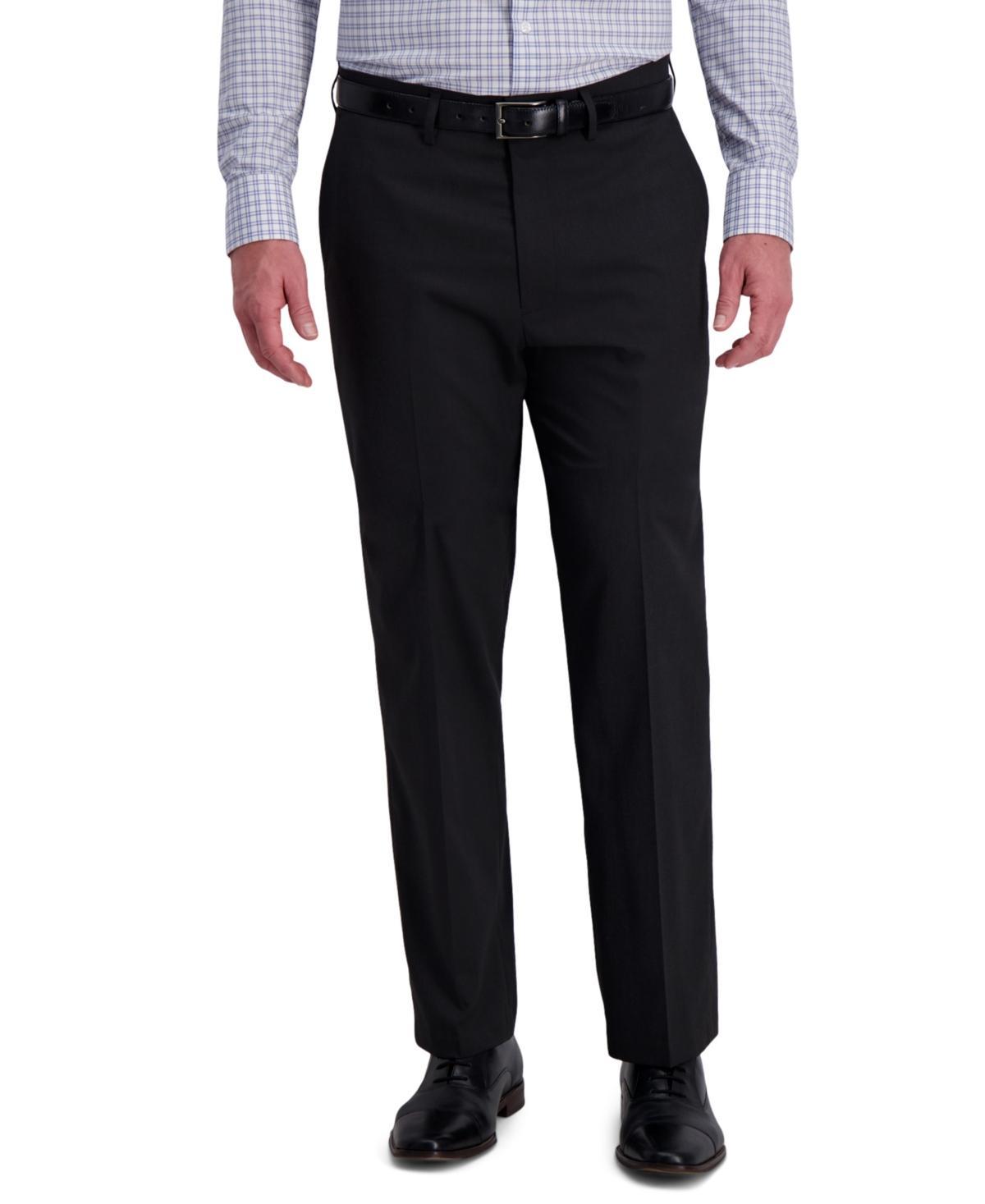 Jmh Mens 4-Way Stretch Diamond-Weave Classic Fit Flat Front Performance Dress Pant Product Image