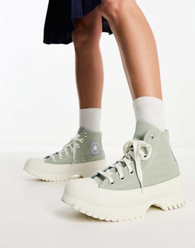 Converse Chuck Taylor All Star Lugged 2.0 platform denim sneakers in sage green Product Image