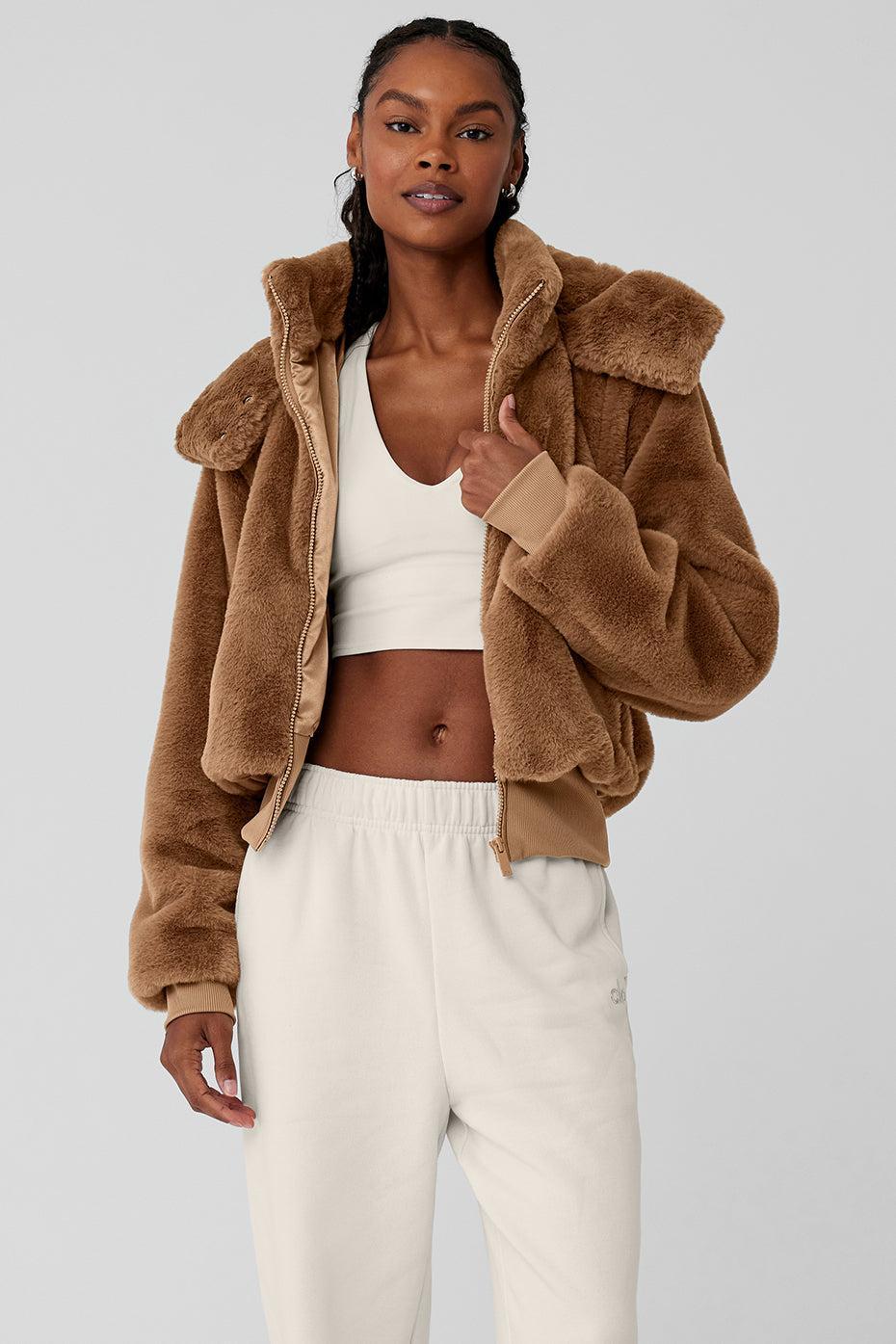 Faux Fur Foxy Jacket - Toasted Almond Product Image