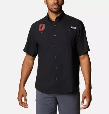 Mens Columbia Ohio State Buckeyes Tamiami Omni-Shade Button-Down Shirt Product Image