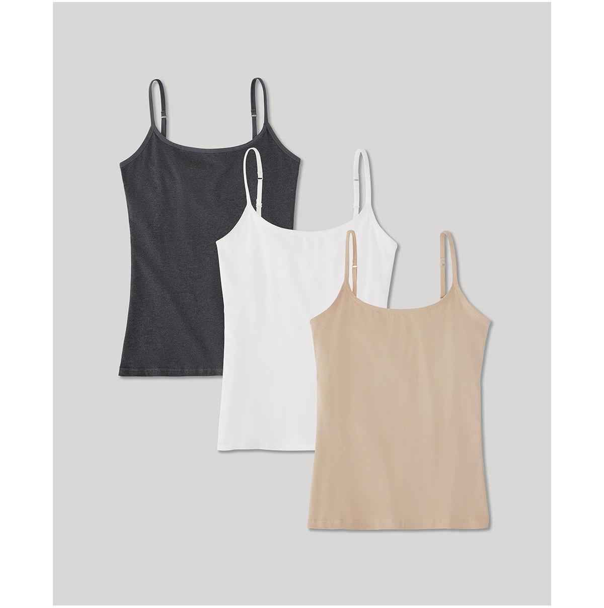 PACT Organic Cotton Shelf Bra Camisole 3-Pack (Favorites) Women's Sleeveless Product Image