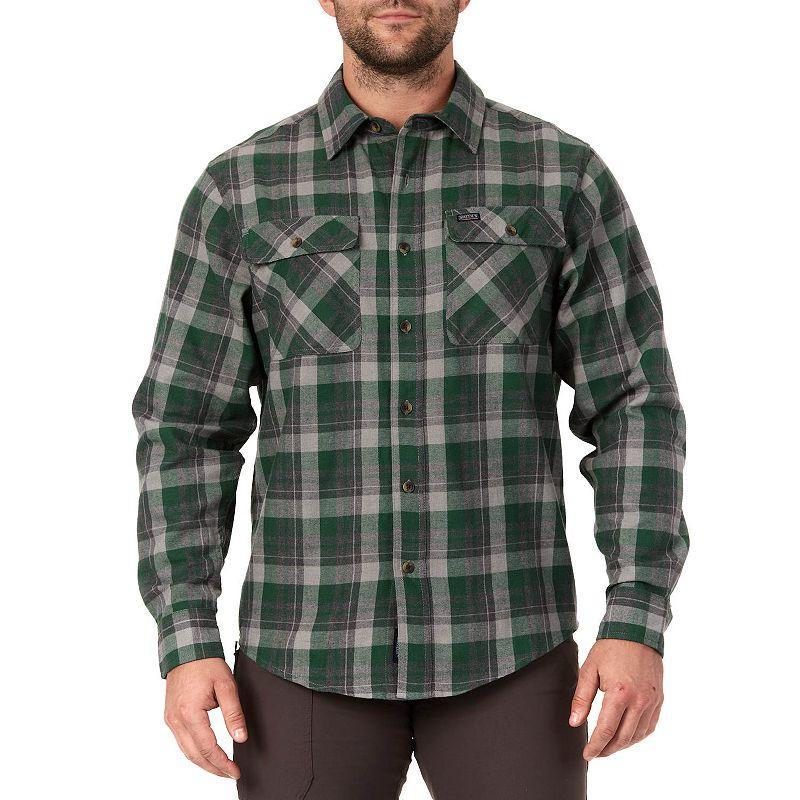 Mens Smiths Workwear Regular-Fit Plaid Two-Pocket Flannel Button-Down Shirt Grey Viridian Product Image