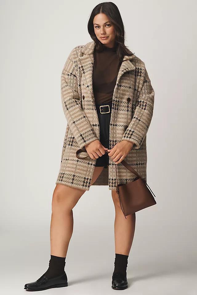 NVLT Eyelash Knit Plaid Coat Product Image