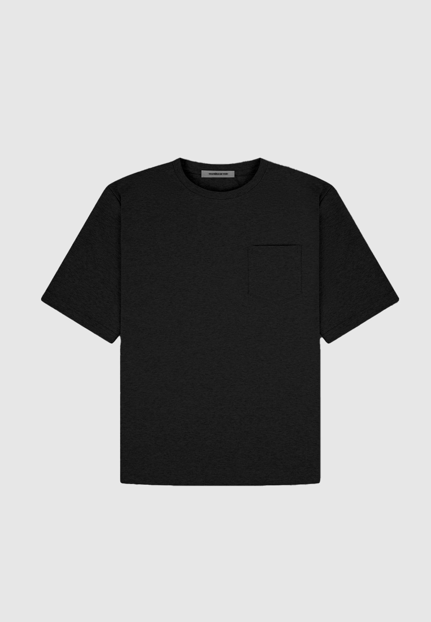 Éternel Oversized Fit Cotton T-Shirt - Black Male Product Image