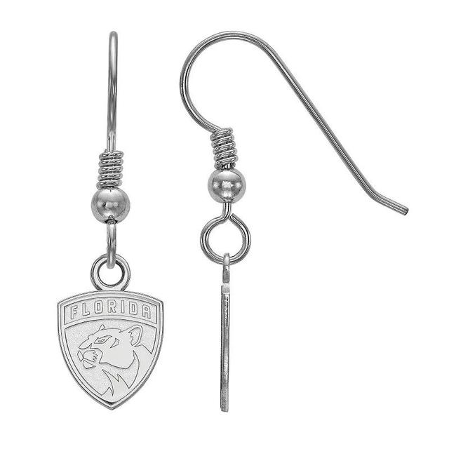 LogoArt Florida Panthers Sterling Silver Mini Wire Dangle Earrings, Womens Product Image