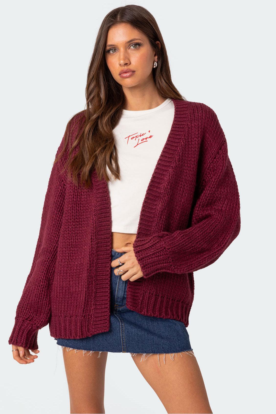 Anina Oversized Knit Cardigan Product Image