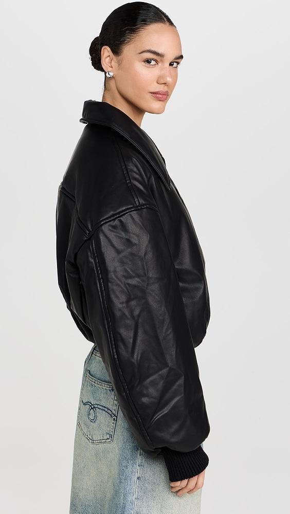 Pixie Market Leather Bomber Jacket | Shopbop Product Image