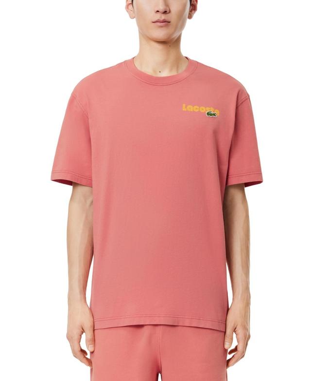 Lacoste Mens Short Sleeve Stacked Logo Crewneck T-Shirt Product Image