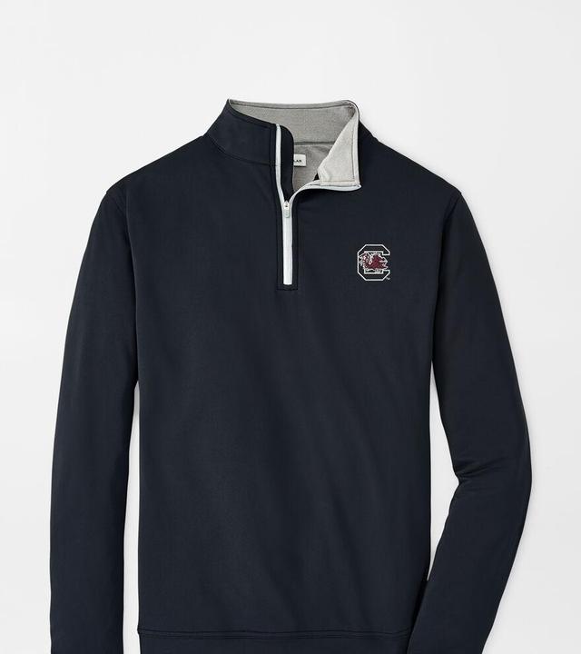 Peter Millar Mens South Carolina Perth Performance Quarter-Zip | Color: Black | Size: S Product Image