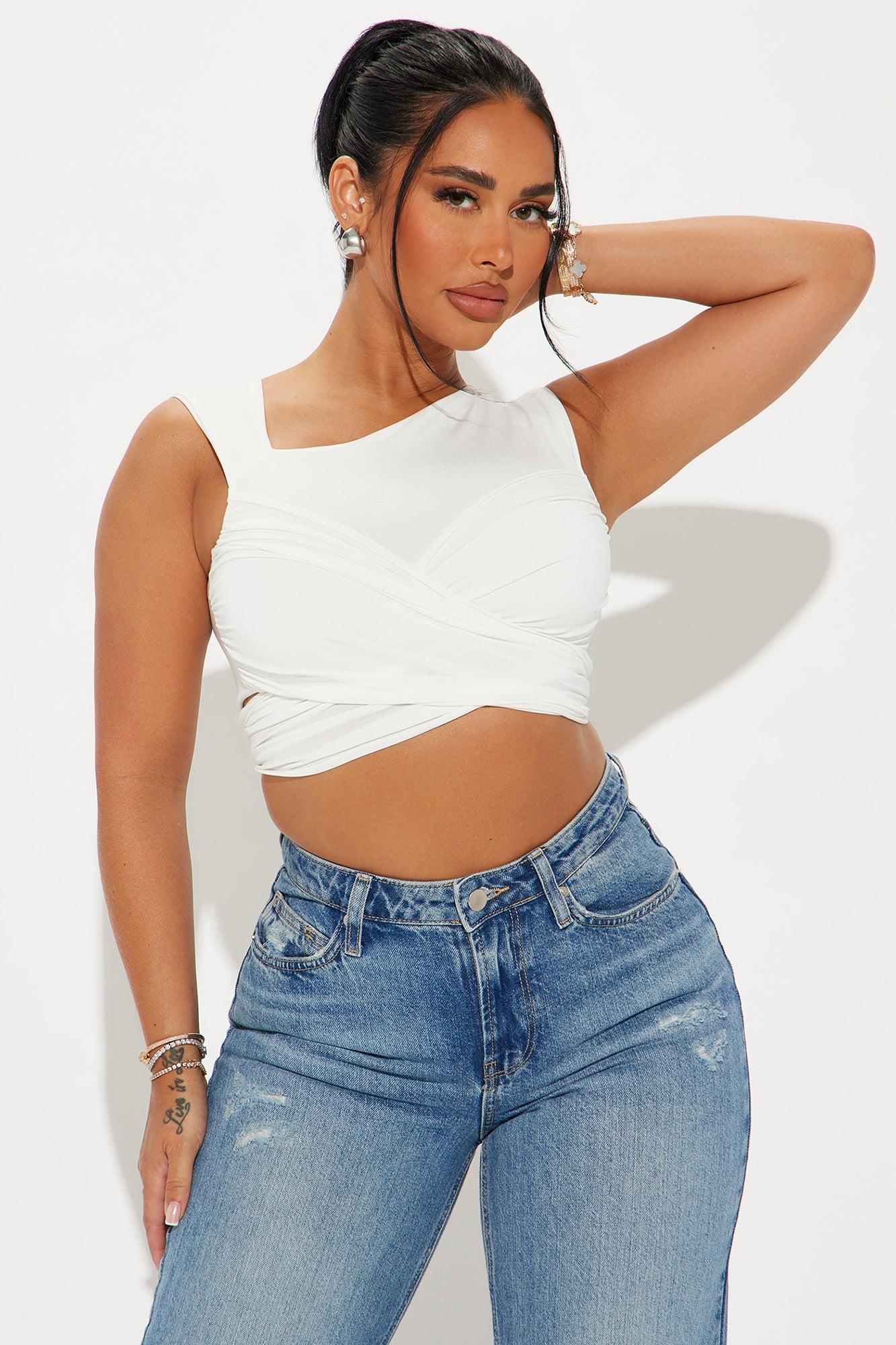 Classic Twist Tank Top - White Product Image