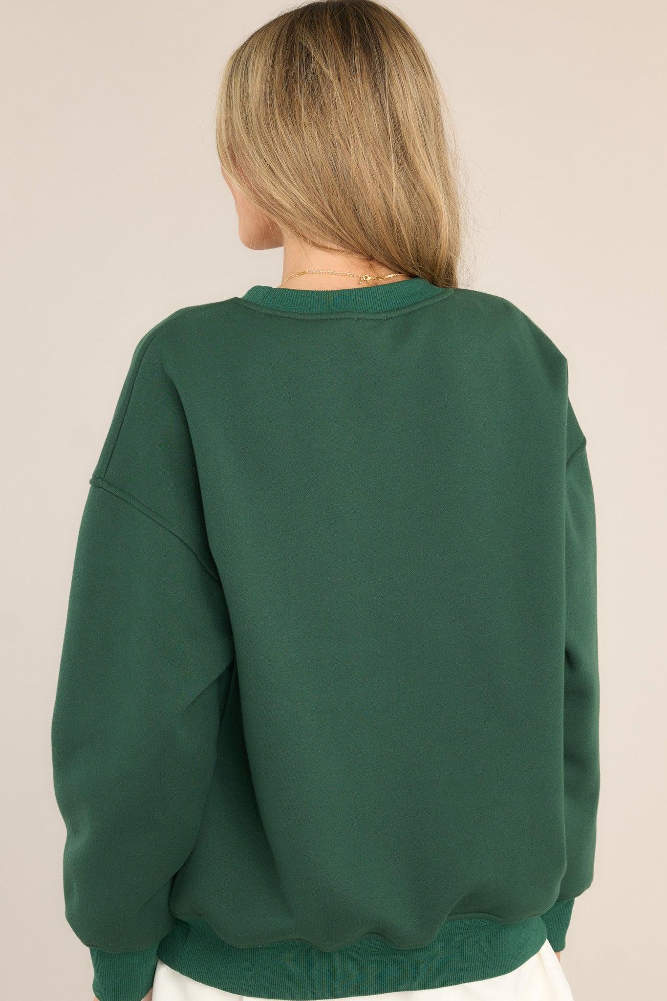 Your Serve Green Tennis Oversized Crewneck Sweatshirt Product Image