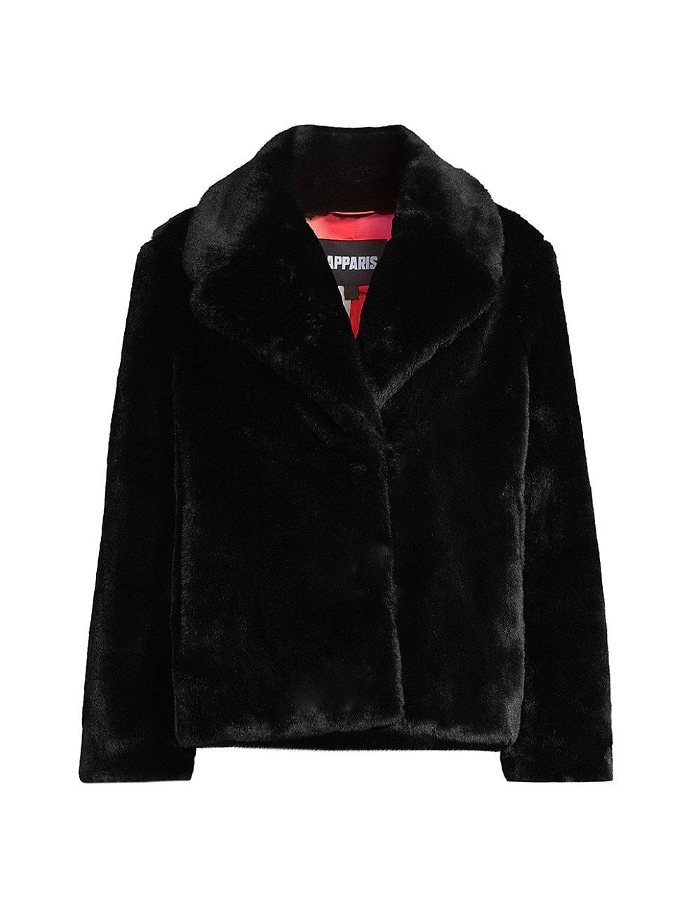 Womens Milly Plant-Based Faux-Fur Coat Product Image