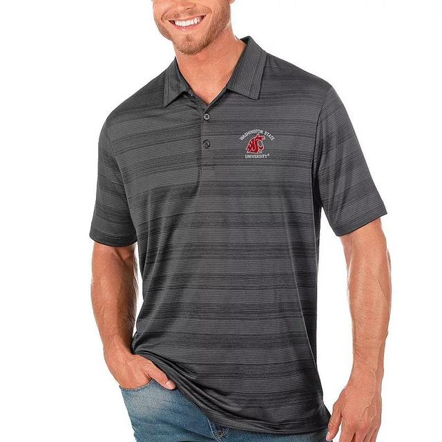 Mens Antigua Charcoal Washington State Cougars Compass Polo Product Image