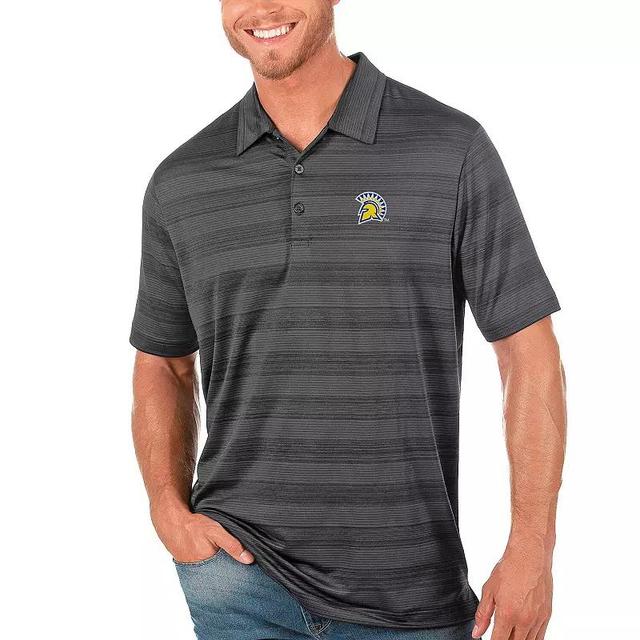 Mens Antigua Charcoal San Jose State Spartans Compass Polo Product Image