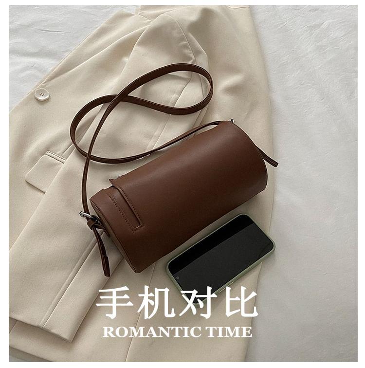 Faux Leather Zip Crossbody Bag Product Image