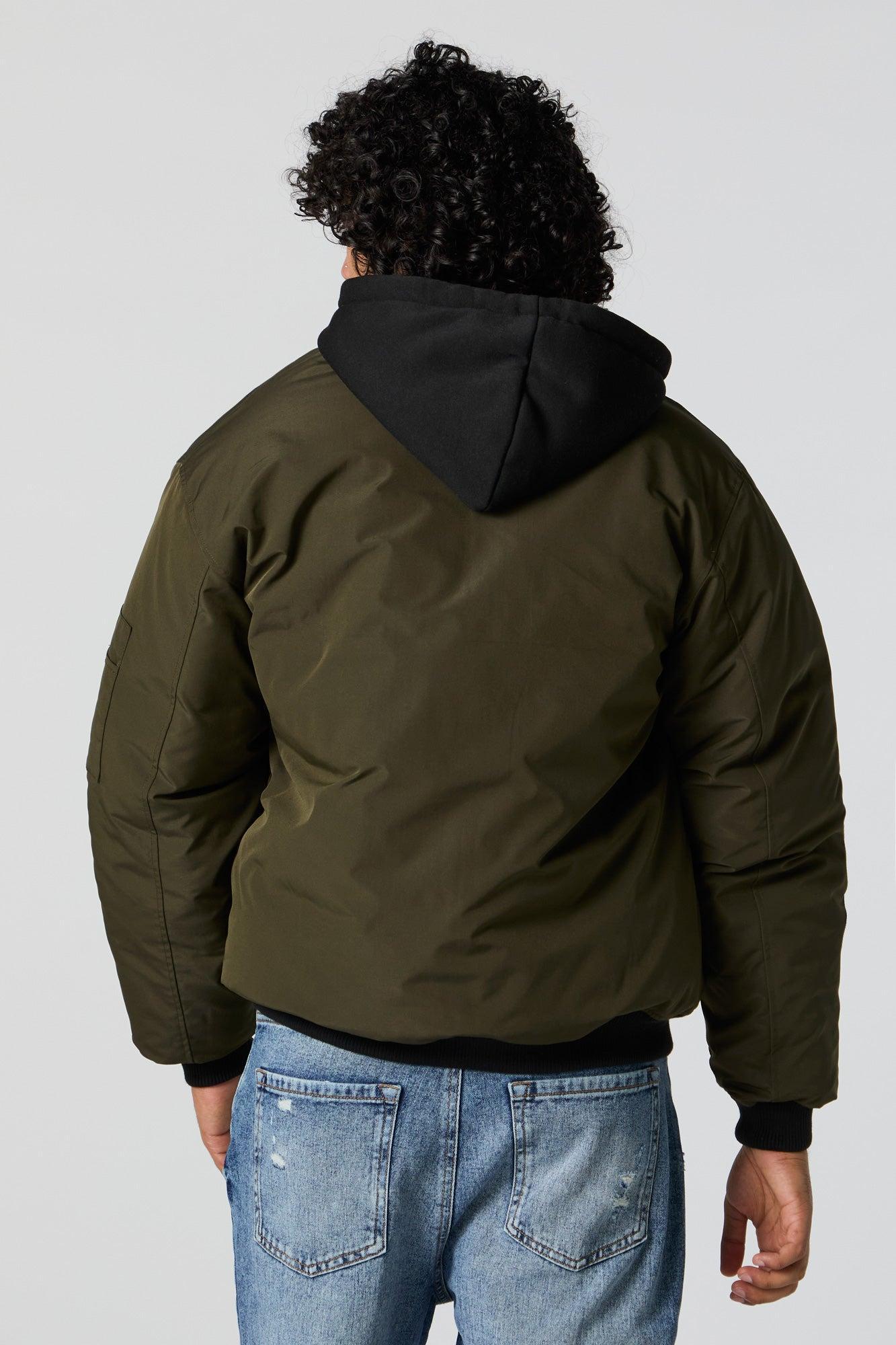 Hooded Bomber Jacket Male Product Image