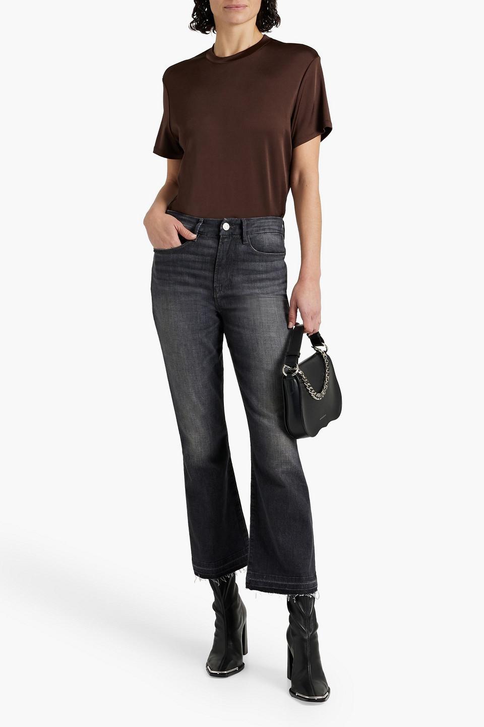 Le High Flare Cropped High-rise Jeans In Black product image