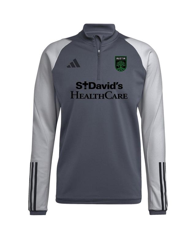 Mens adidas Gray Austin Fc 2023 On-Field Aeroready Quarter-Zip Training Top Product Image