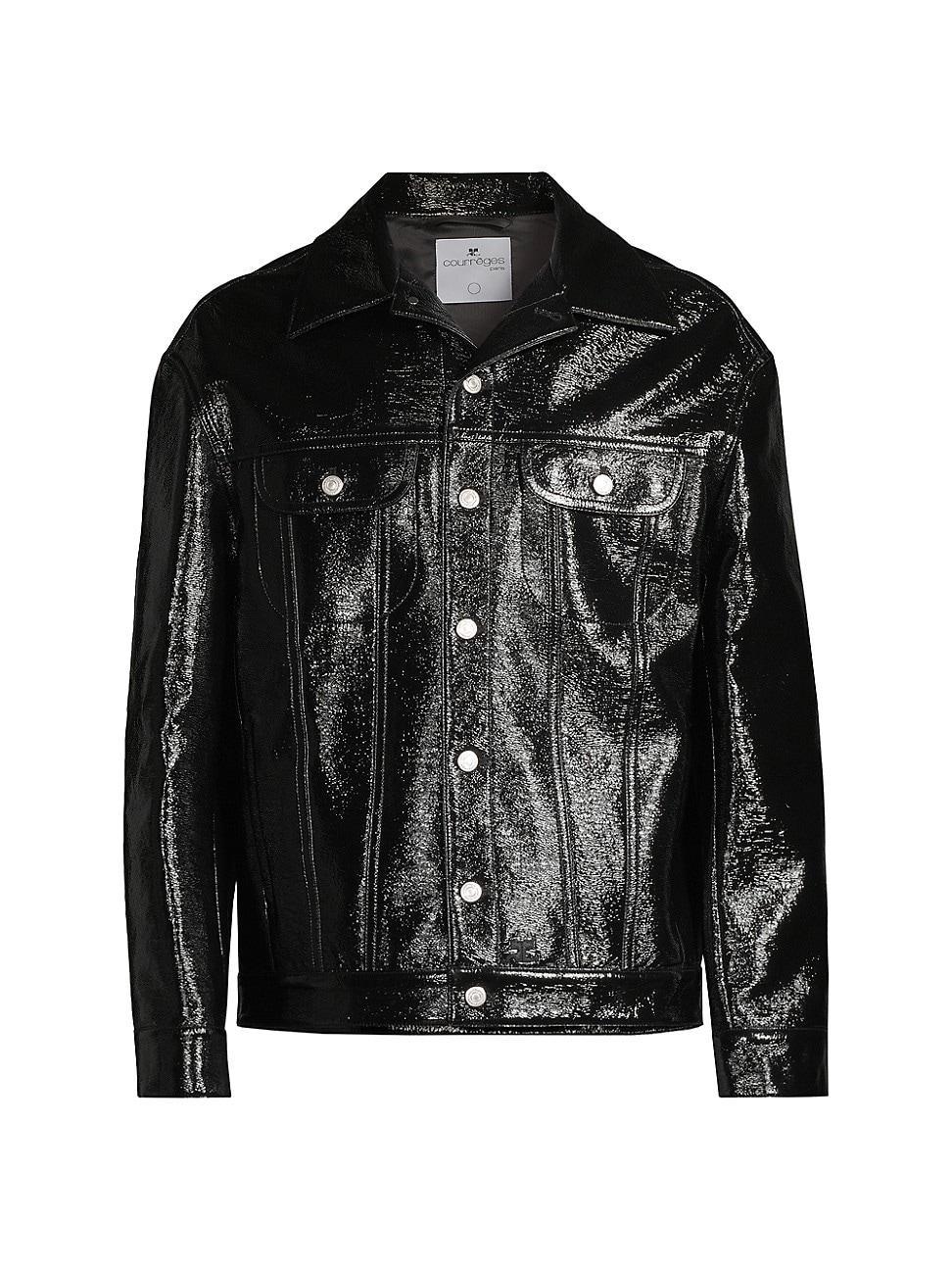 Mens Cocoon Vinyl Trucker Jacket Product Image