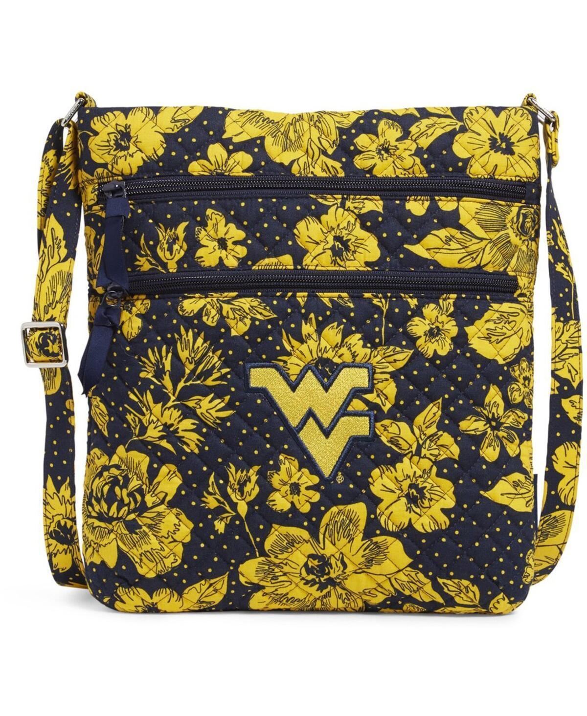 Womens Vera Bradley West Virginia Mountaineers Rain Garden Triple-Zip Hipster Crossbody Bag Product Image