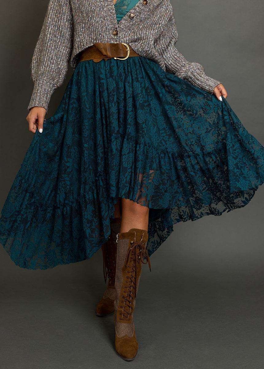 Leo Skirt in Deep Teal Product Image