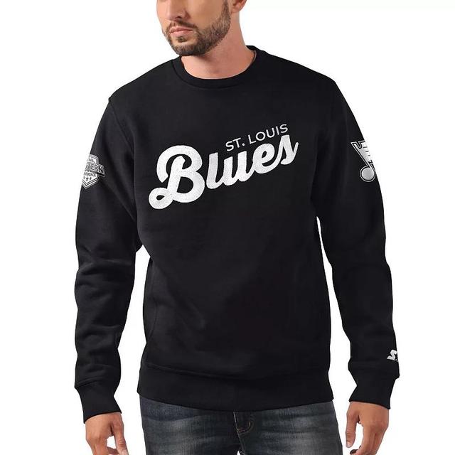 Mens Starter x NHL Ice St. Louis Blues Cross Check Pullover Sweatshirt Product Image