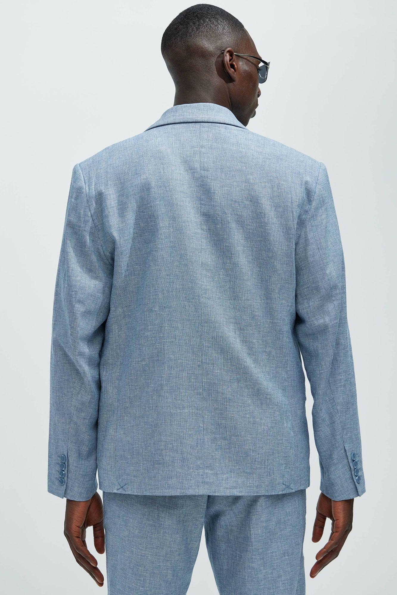 Bahamas Linen Suit Jacket - Blue Product Image