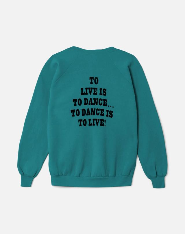 Upcycled "Snoopy Dancing" Sweatshirt in Jungle Green - 11229755 Female Product Image