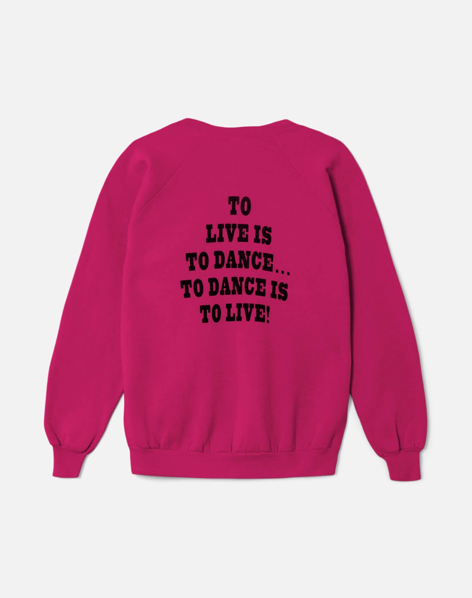 Upcycled "Snoopy Dancing" Sweatshirt in Heathered Fuchsia - 11229745 Female Product Image