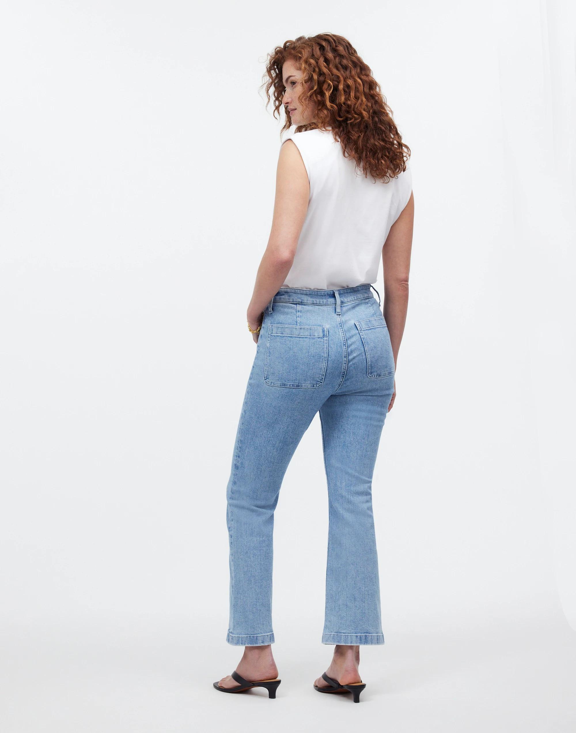 Curvy Kick Out Crop Jeans in Penman Wash: Patch Pocket Edition Product Image