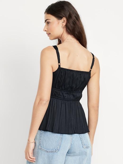 Waist-Defined Satin Top Product Image