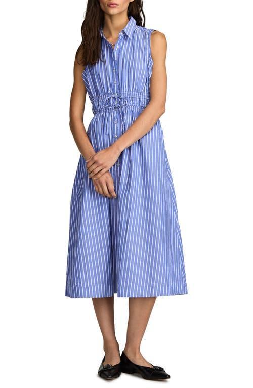 Lucky Brand Stripe Shirred Waist Sleeveless Shirtdress Product Image