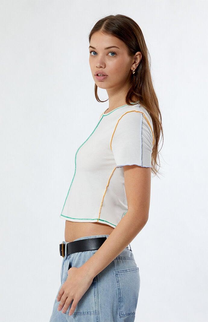 CIRCUS NY Women's Kacey Gardenia Cropped T-Shirt Product Image