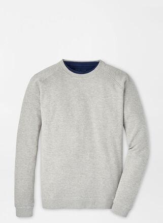 Peter Millar Mens Crown Comfort Knit Crew | Color: Light Grey | Size: M Product Image