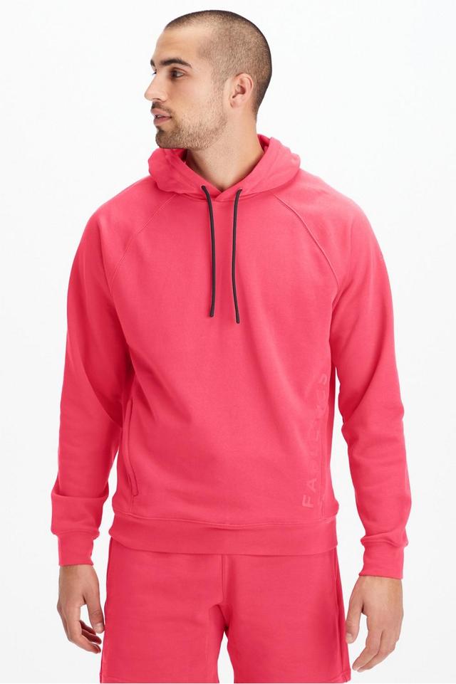 Fabletics Men The Lightweight Go-To Hoodie male Magenta Red Fabletics Size XXL Product Image