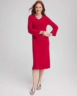 Travelers™ High V-Neck Bell Sleeve Dress Product Image