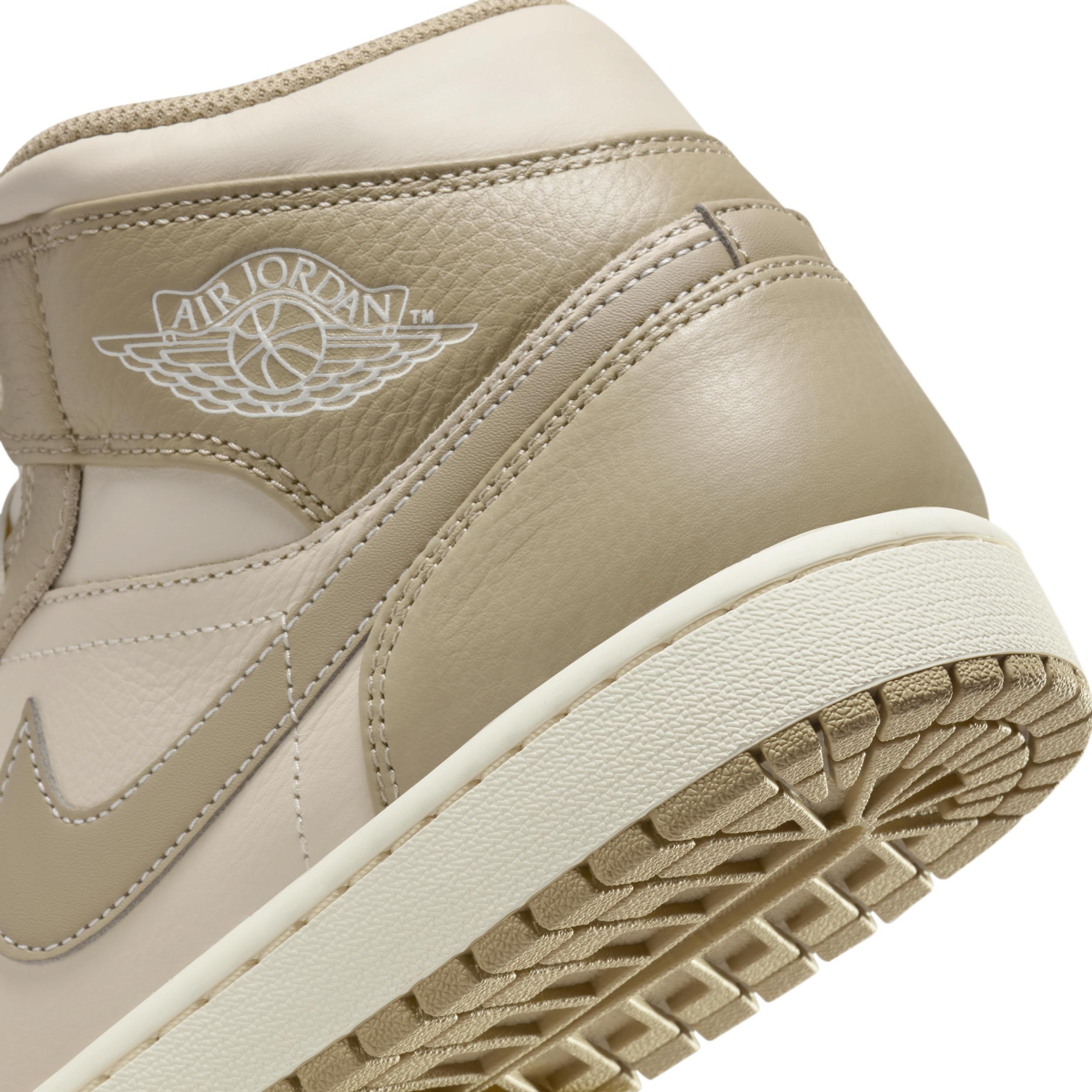 Jordan Mens Jordan AJ 1 Mid SE Poolside - Mens Basketball Shoes Bone/Khaki/Pink Product Image