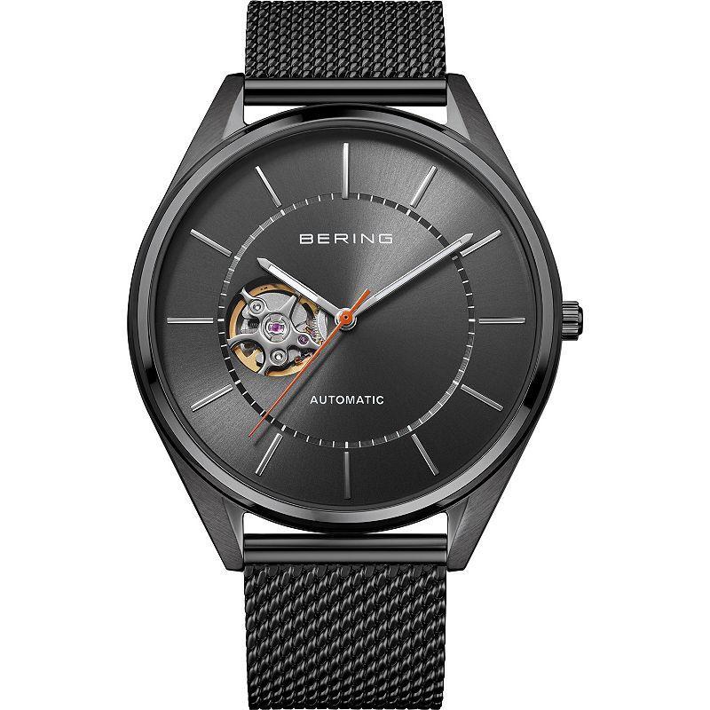 BERING Mens Automatic Titanium Mesh Strap Watch - 16743-377 Gray Product Image