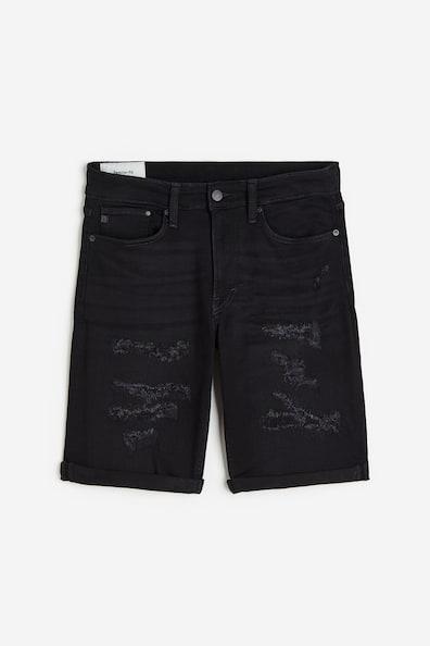 H & M - Hybrid Regular Denim Shorts - Blue Product Image