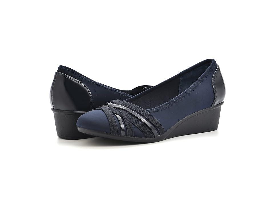 Womens Cliffs by White Mountain Bowie Womens Wedges Blue Smo Product Image