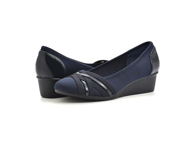 Womens Cliffs by White Mountain Bowie Womens Wedges Blue Smo Product Image