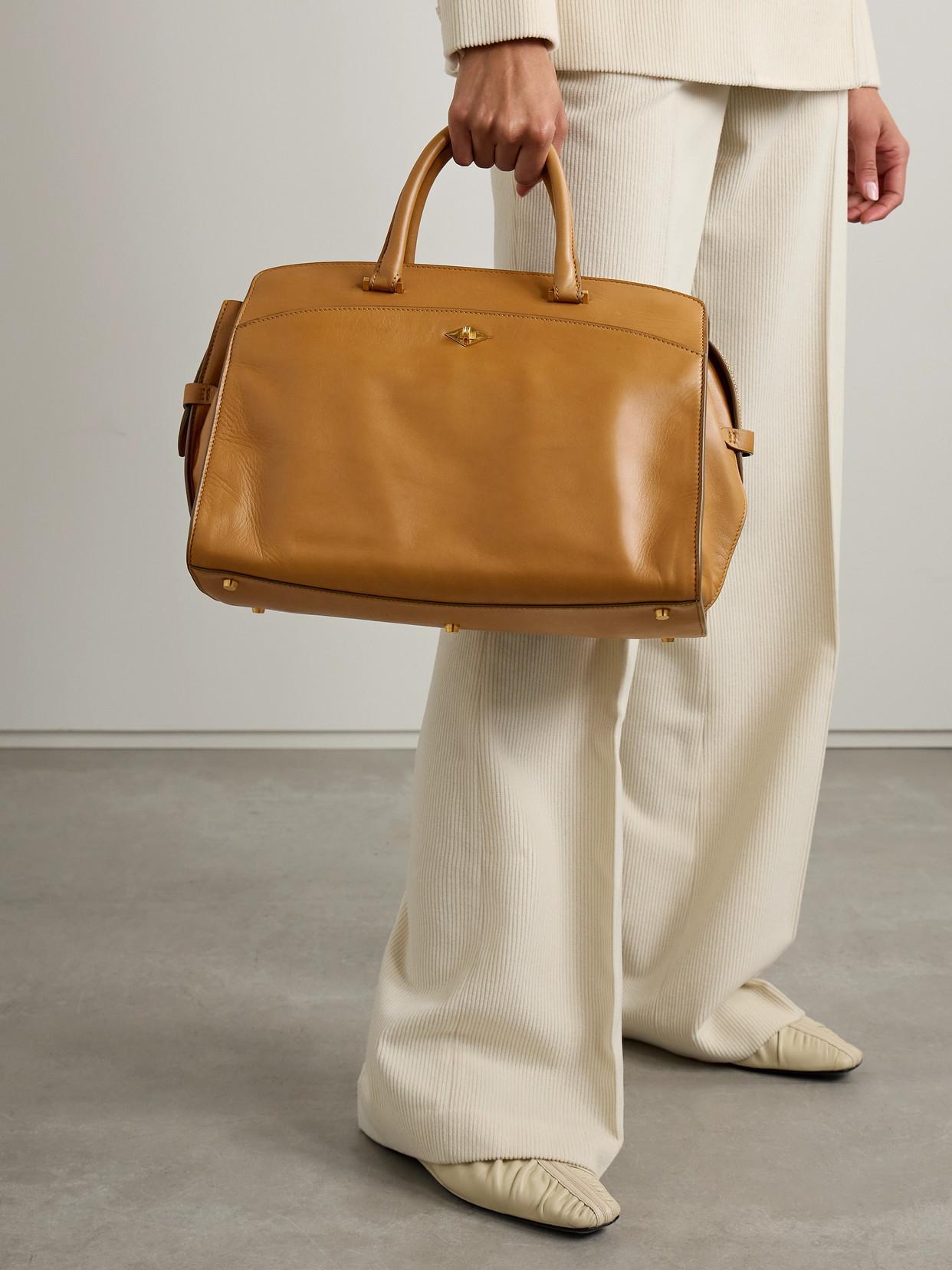 METIER Private Eye Leather Tote In Brown Product Image