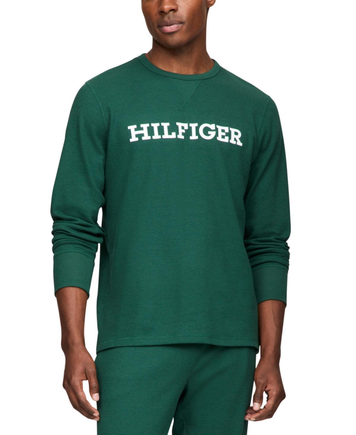 Tommy Hilfiger Mens Thermal Logo Long-Sleeve Pajama Shirt Product Image