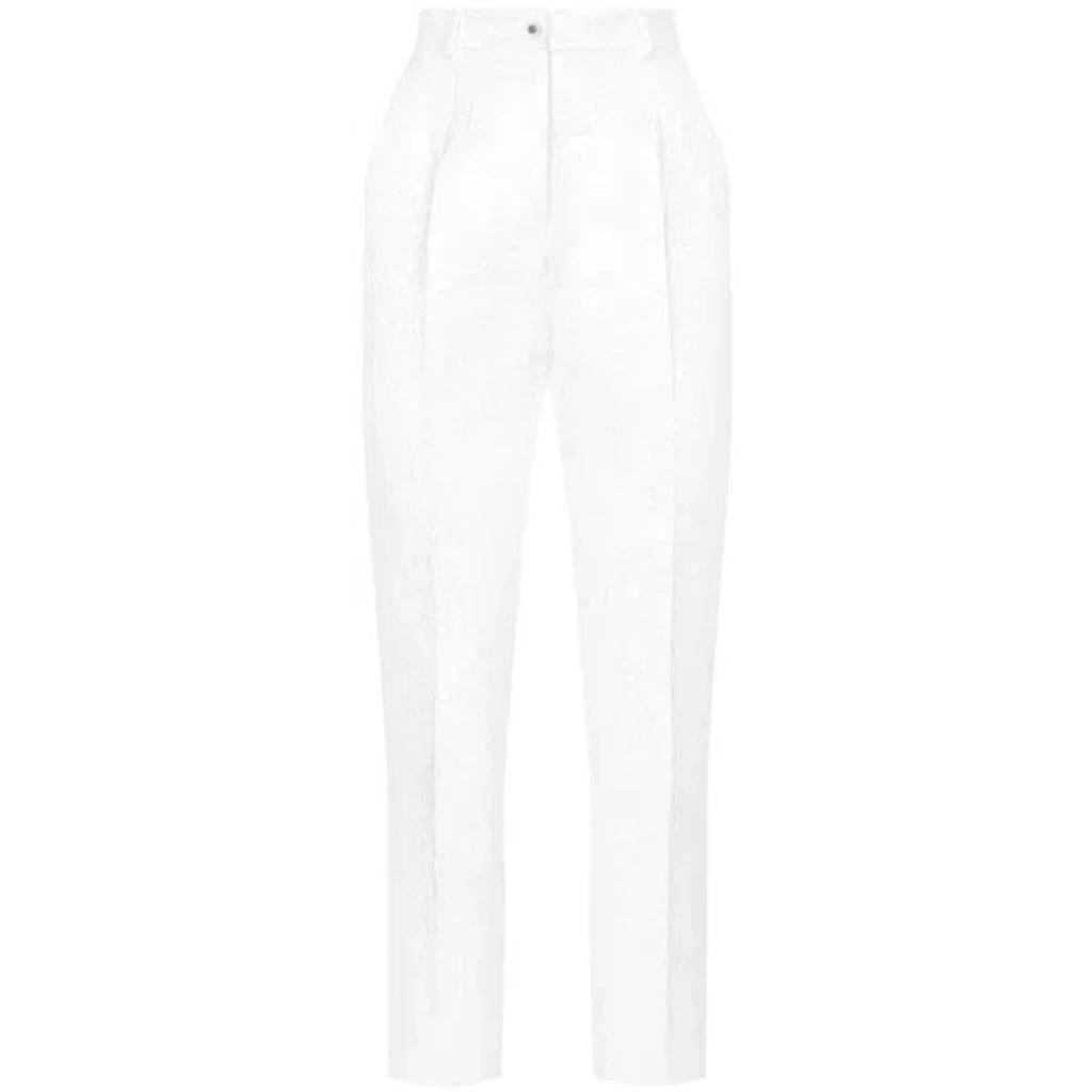 Brocade Cigarette Pants In Eight Words In White product image